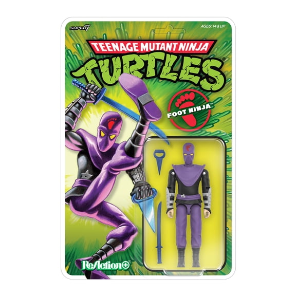 Collectible Super7 Teenage Mutant Ninja Turtles ReAction+ Wave 01 - Foot Ninja