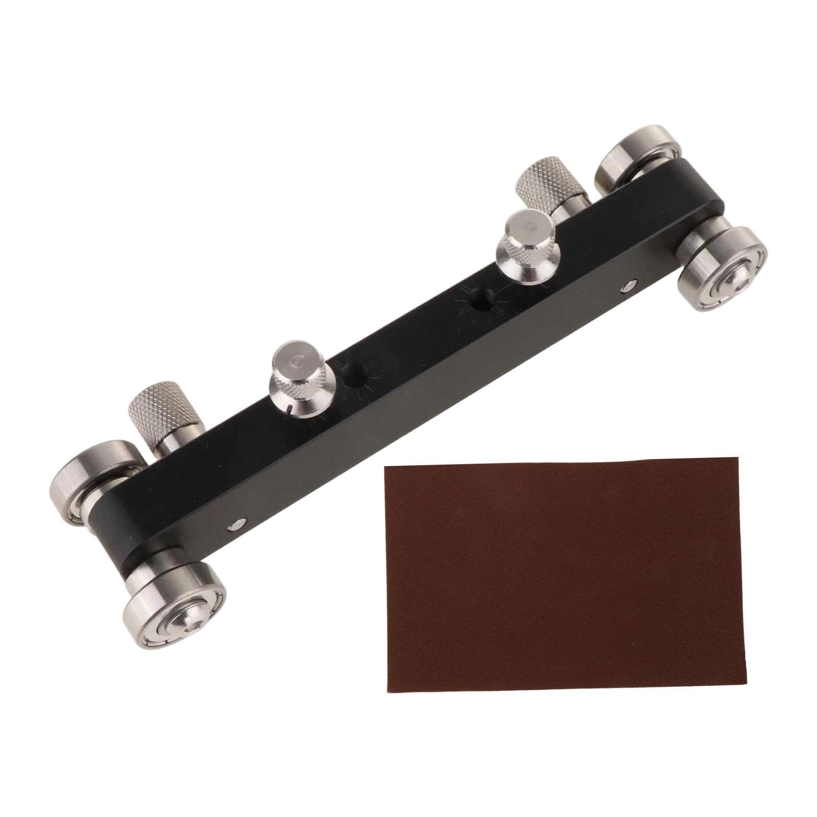 Guitar Nut Sander Bridge Saddle Luthier Tool Aluminum Alloy Four Point Positioning for Beginners and Experts