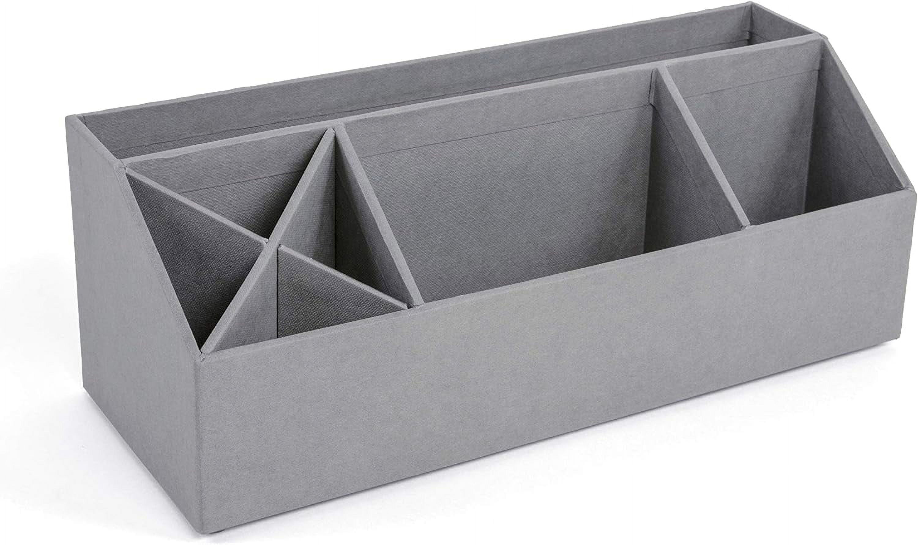 Bigso Elisa Desktop Organizer | Durable Office Desk Organizer | Canvas Gray