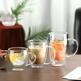 thumbnail image 4 of Ensemble de Tasses à Café à Double Paroi en Borosilicate pour Café Expresso, 4 of 7