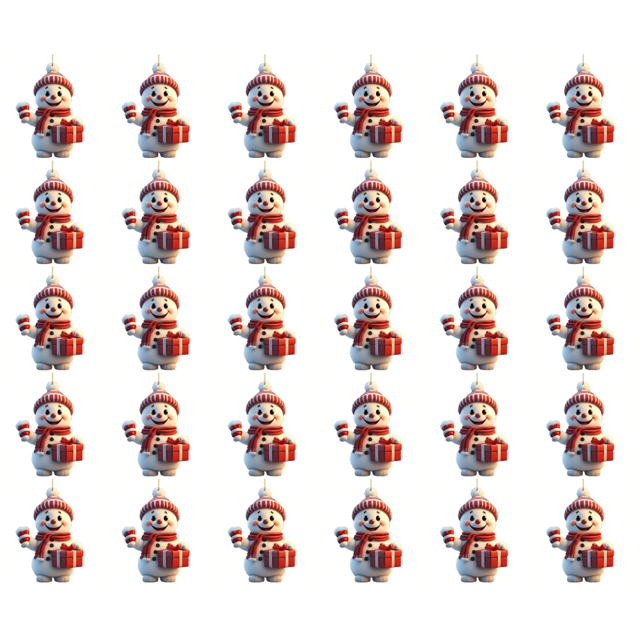 Muñeco Nieve para Navidad Mini Adornos Colgantes Favores Fiesta (Estilo D)