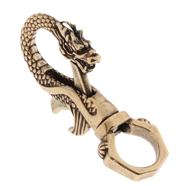 Llavero Mosquetón Clip Retráctil Zulema latón 5.5 x 3 cm