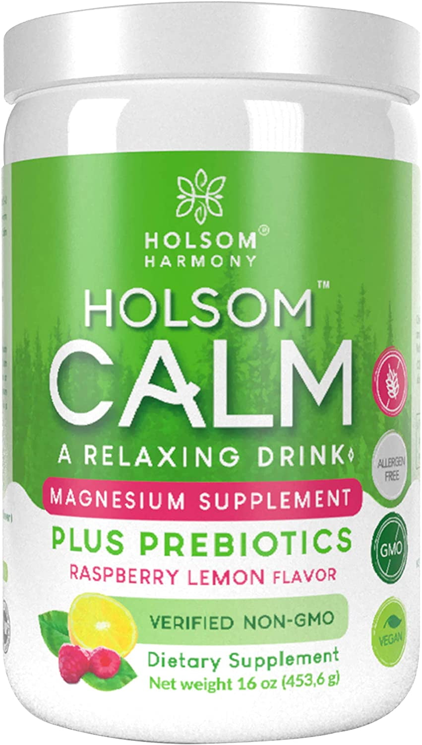 Calm Magnesium Powder Plus PreBiotics, AntiStress Drink Supplement, High Absorption, NonGMO