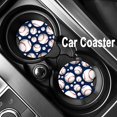 thumbnail image 3 of SPEKSEE Baseball Print Ceramic Car Interior Coasters 2 Pack, Anti Slip 2.56 Inch Absorbent Cup Mat Interior Accessories Fit for Most Cars, 3 of 7
