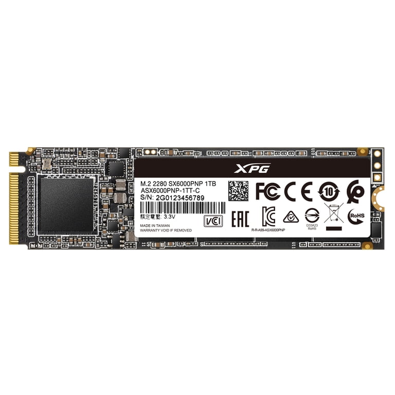 内蔵型SSD ADATA SX6000PNP 1TB M.2 SSD NVMe ADATA XPG SX6000 Pro - SSD - 1 TB - internal - M.2 2280 - PCIe 3.0