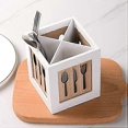 thumbnail image 4 of KAIYANG Soporte de madera para secar cubiertos, escurridor de cubiertos, soporte para vajilla, organizador de almacenamiento de cocina con tenedor de mesa, 4 of 5