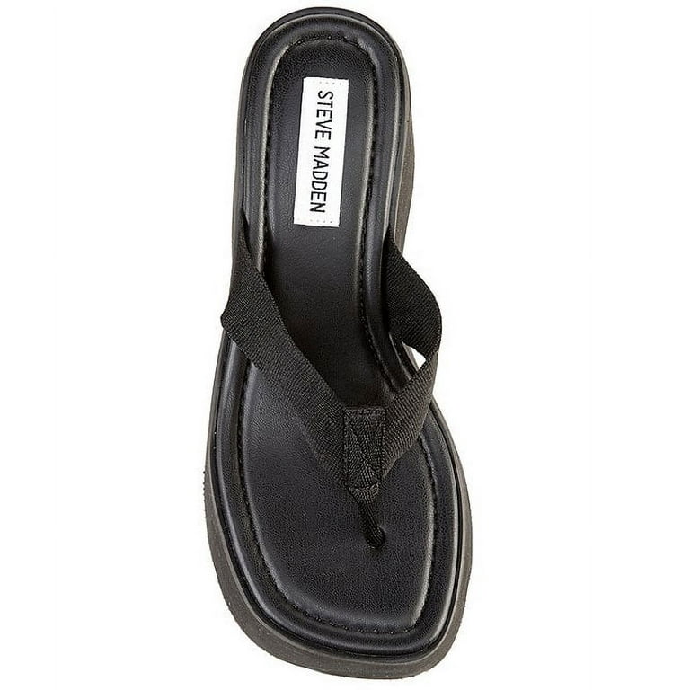 Steve Madden Gwen Black Slip On Squared Open Toe Platform Steve Madden Gwen Black Slip On Squared Open Toe Platform