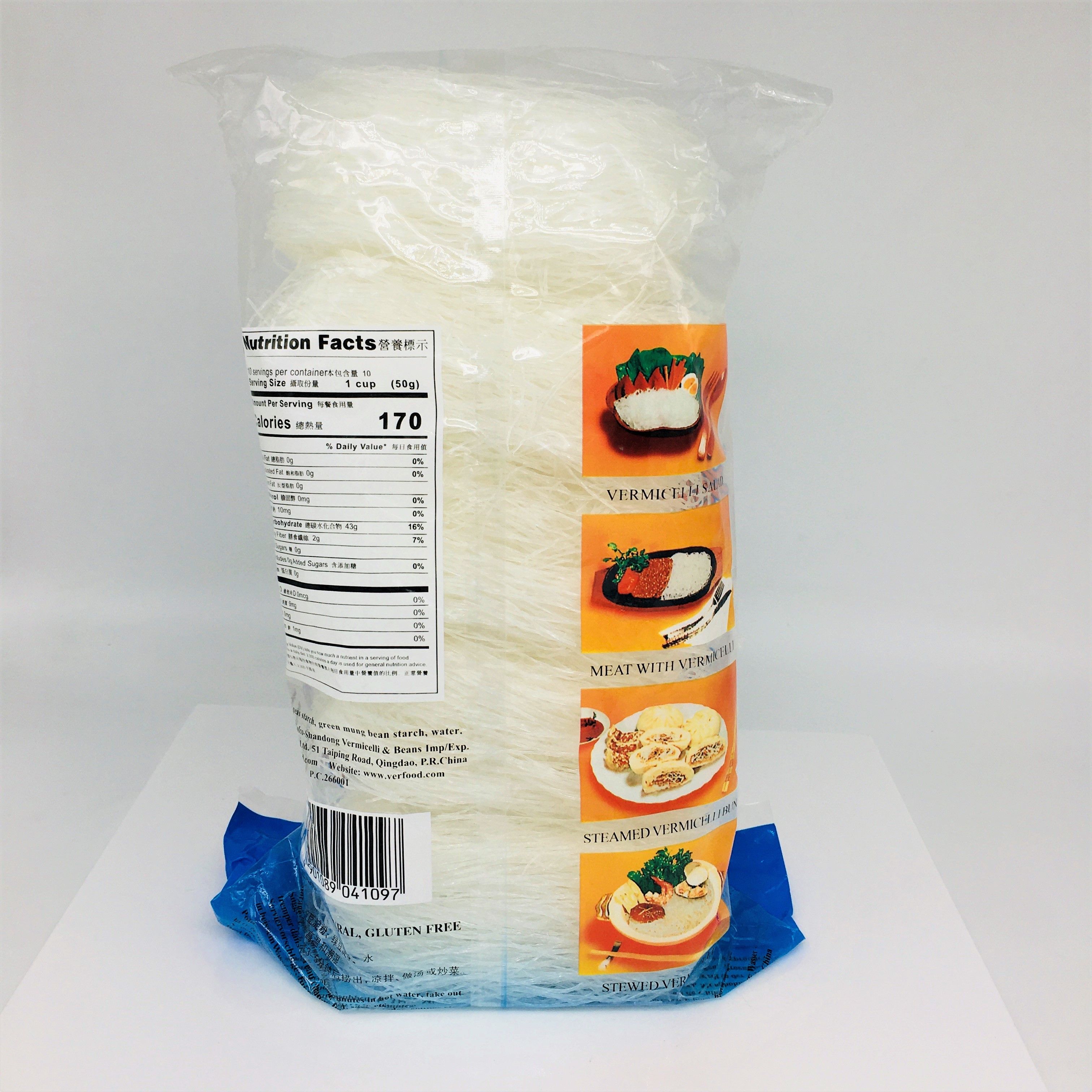Lungkow Vermicelli Mung Bean Glass Noodle 17.6oz/ 500g (10 Packs)