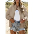 thumbnail image 5 of Women's Light French Beige Floral Quilted Jacket with Long Sleeves, 5 of 12