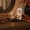 B#118, variant on Glow-in-The-Dark Ghost Campfire Gathering, Resin Ghost Cat Halloween Ghost Figurine, Glow-in-Dark Campfire Tealight Holder Fireplace Indoor Decor A
