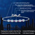 thumbnail image 2 of Gem Stone King 3.70 Ct Round Sky Blue Topaz Pink Created Sapphire 925 Sterling Silver Bracelet for Women, 2 of 5