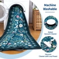 thumbnail image 6 of Nanan 10'x13' Floral Area Rug Distressed Oriental Vintage Carpet, Washable Rug Non Slip Low Pile Indoor Rug for Living Room Farmhouse Home Decor, Blue Green, 6 of 9