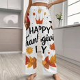 thumbnail image 2 of Autumn Happy Thanksgiving Turkey Pajama Pants Loose Pajamas Female Breathable Home Trousers Leisure Sleeping Pants Large Size, 2 of 6