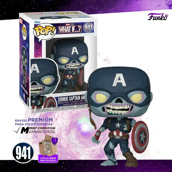 Funko Pop Capitán América Zombie #941 Marvel What If Funko Capitán América Zombie