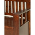 thumbnail image 6 of Riverbay Furniture 18" Flip Top Slat Back Wood Storage Bench in Walnut Brown, 6 of 21