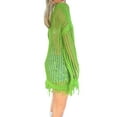 thumbnail image 4 of Coduop Women Knitted Swimsuit Cover-Ups Long Sleeve Tassel Hem Tops Sunscreen Blouse Coverup, 4 of 8