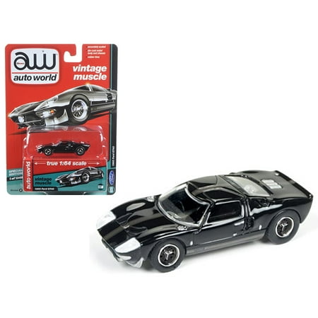 AUTO WORLD 1:64 VINTAGE MUSCLE 1965 FORD GT-40 DIECAST TOY CAR