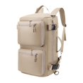 thumbnail image 2 of Segolike Portable Travel Backpack Knapsack with Shoes Compartment for Outdoor Activities Beige, 2 of 8