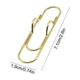 thumbnail image 3 of ZZkhGO Multi-Purpose Metal Pen Clip, Notebook Pen Stand Office Stationery Accessory, Portable Paperclip Multi Functional Pen Buckle for Desk Organizer, Gold, 3 of 6
