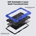 thumbnail image 3 of Funda para Samsung Galaxy Tab S10 Plus 12.4 pulgadas 2024/S9 FE Plus/S9 Plus 2023, funda protectora resistente a prueba de golpes con protector de pantalla, soporte giratorio de 360°, correa de mano, 3 of 9