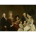 thumbnail image 2 of Wybrand Hendriks 14x11 Gold Ornate Wood Frame and Double Matted Museum Art Print Titled - Pieter De Clercq (1731-1807) and His Family (1790), 2 of 4