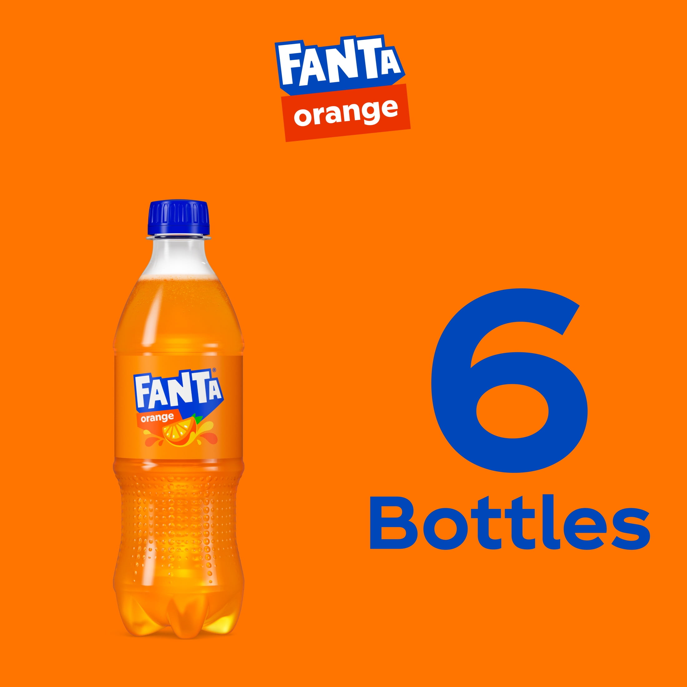 (2 pack) Fanta Orange Soda Pop Bottles, 16.9 fl oz, 6 Pack