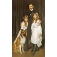 thumbnail image 2 of De La Gandara, Antonio 12x18 Gold Ornate Wood Framed with Double Matting Museum Art Print Titled - Portrait of a Family With Their Collie, 2 of 4