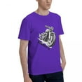 thumbnail image 2 of Graphic Tees Vintage Motorcycle Men's Short Sleeve Standard T-Shirt 150g Purple, 2 of 8
