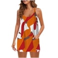 thumbnail image 2 of Tenues Deux Pièces Économies d'Été Liquidation 2022! Femmes Décontracté Été Imprimé Col Rond Sans Manches Hauts et Shorts Ensemble, 2 of 9