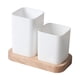 thumbnail image 1 of Organizadores de cubiertos con base de madera, compartimento de gran capacidad, almacenamiento, diseño de gran apertura, carrito para utensilios de cocina, 2 rejillas, 1 of 1