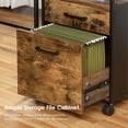 thumbnail image 2 of Armoire de Classement Mobile à 2 Tiroirs, Meuble de Bureau avec Étagère de Rangement Ouverte et Roulettes pour Format A4, Lettre, 2 of 8