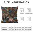 thumbnail image 5 of Orinice  Hipster Throw Pillow Cushion Cover, Cinema Items Combined in an Abstract Style Popcorn Movie Reel The End Theatre, Decorative Square Accent Pillow Case, White, 5 of 5