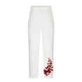 thumbnail image 4 of qolati Linen Pants Men Elastic Drawstring Waist Yoga Lounge Pant Summer Beach Lightweight Soft Straight Legs Cargo Sweatpants, 4 of 5
