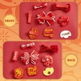 thumbnail image 4 of 8 Pairs Chinese Style Hair Clips Chinese New Year Hair Accessories Chinese New Year Bowknot Flower Cloth Hair Clips Set for Christmas Spring Festival Decor for DIY, 4 of 6