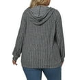 thumbnail image 2 of NISVIYA Winter Plus Size Sweaters for Women Drawstring V-Neck Sweatshirts Long Sleeves Hoodie, 2 of 5