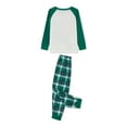 thumbnail image 7 of ELF Christmas Family Pajamas Matching Set Dinosaur Print Long Sleeve Tops and Plaid Pants Sleepwear, 7 of 7