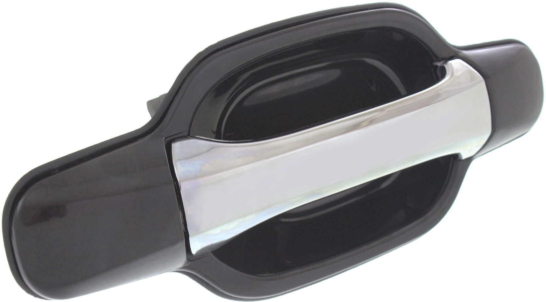Replacement REPG462127K Exterior Door Handle Compatible with 2004-2012 Chevrolet Colorado GMC Canyon Front, Right Passenger Chrome Lever with Smooth Black Bezel