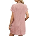 thumbnail image 6 of UVN Summer Dresses for Women Short Sleeve Dress Casual Crewneck Short Dress with Pockets, 6 of 8