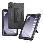 Meifei Case for Samsung Galaxy Tab 8.7 inch A9 / A11 (SM-X110,X115,X117,X133,X135,X135F), Hard PC Soft Silicone Shockproof Case, Black