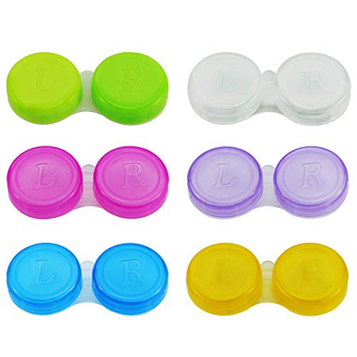 WFPLUS 30 Pack Colorful Contact Lens Case Bulk Eye Lense Cases