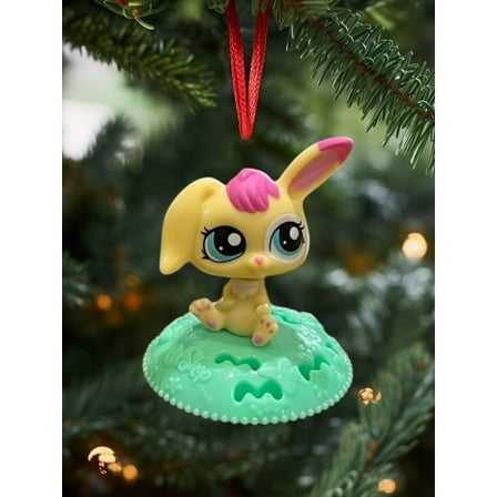 Ornament Littlest Pet Shop Yellow Bunny Rabbit 3” Figure Figurine Charm New Gift