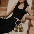 thumbnail image 2 of Multicolored Mini Bucket Evening Clutch with Removable Chain & Diamond Embellishments - PU Faux Leather Exterior, Polyester Lining, Compact 17x10x15cm Size for Phones/Keys/Lipstick, Lightweight 0.5kg, 2 of 6