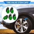 thumbnail image 2 of Unique Bargains 5 Pcs Tire Valve Stem Caps 35x16MM Car Wheel Valve Cap Universal for Car Bike Aluminum Alloy Green, 2 of 7