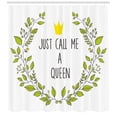 thumbnail image 3 of Ambesonne Queen Shower Curtain, Green Wreath Words Crown, 69"Wx75"L, Grey Apple Green, 3 of 3