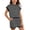 00-Black7, variant on Girls Striped Short Sleeve T-Shirt Shorts Set Summer Casual 2Pcs Outfits, Sizes 6-14