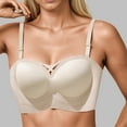 thumbnail image 2 of XIYON Women's Bra Strapless Underwear Ladies Small Gathered No Underwire Bandeau Wrap Bra 2025 Everyday Bras, 2 of 5