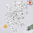 thumbnail image 2 of Fshinging Children Clothes Set Handmade Doodle Sketch Coloring Fun Diy Hand Painted O- Neck Long Sleeve Set Garçon Vêtements, 2 of 4