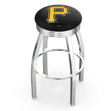 Silver Pittsburgh Pirates 25" Chrome Ringed Swivel Counter Stool