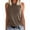 Brown, variant on Daznico Tank Tops for Women,Ladies Solid Color Vest Sleeveless Summer T Shirt Round Neck Top,Size XL