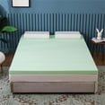 thumbnail image 4 of 1.5 inch Memory Foam Mattress Topper Full Bed, Breathable and Odorfree Mattress Topper for Sofa Bed for Pressure Relief Back Pain, Egg Crate Design, 74 * 52.5 in Green, 4 of 7